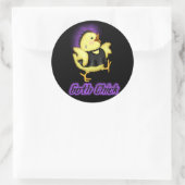 Sticker Rond Goth Chick (Sac)