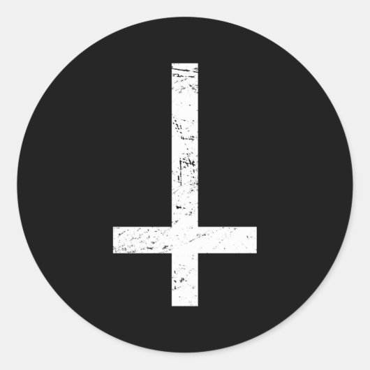 Sticker Rond Goth croisé inversé (Devant)