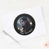 Sticker Rond Goth Emo Moody Dark Gothic Black Photo Texte Perso (Enveloppe)