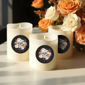 Sticker Rond Goth Floral Aquarelle Crâne Mariage de automne Mon