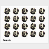 Sticker Rond Goth Girl Spooky Gothic Christmas (Feuille)