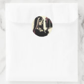 Sticker Rond Goth Girl Spooky Gothic Christmas (Sac)