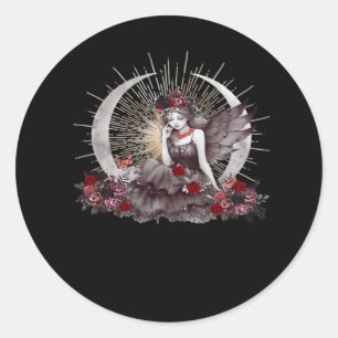 Sticker Rond Goth Girl Whimsigoth Classic