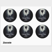 Sticker Rond Goth Rose noir goutte de sang Mariage Macabre (Feuille)