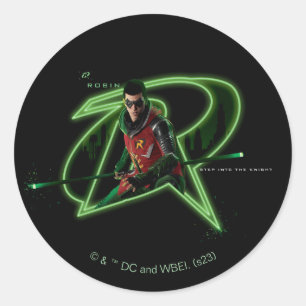 Sticker Rond Gotham Knights Robin en logo