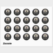 Sticker Rond Gothic Baby Shower Halloween (Feuille)