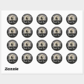 Sticker Rond Gothic Baby Shower Halloween (Feuille)
