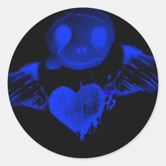 Sticker Rond Gothic doll & heart (Devant)