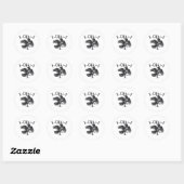 Sticker Rond Gothic Funny F Caw F Crow Aesthetic Casual Look (Feuille)