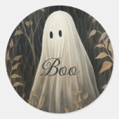 Sticker Rond Gothic Ghost Halloween (Devant)