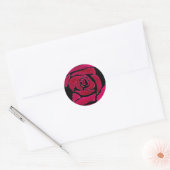 Sticker Rond Gothique abstrait rose aquarelle art original (Enveloppe)