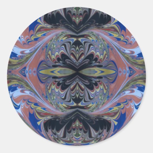 Sticker Rond Gothique amusant à thème noir et jaune (Devant)