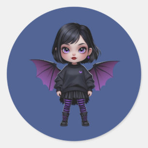 Sticker Rond Gothique Batgirl