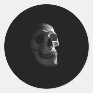 Sticker Rond Gothique Crâne Horreur Goth Décès