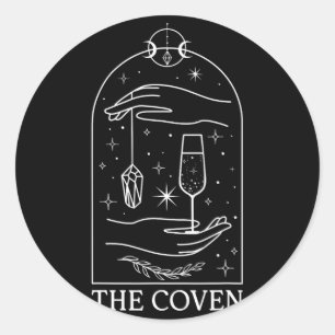 Sticker Rond Gothique Cuisine Coven Bride Tarot Correspondant B