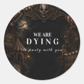 Sticker Rond Gothique Épouvantable Halloween (Devant)