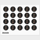 Sticker Rond Gothique Geisha (Feuille)