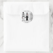 Sticker Rond Gothique Skeleton mariée & chambre Enregistrer la  (Sac)