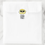 Sticker Rond Gouda Vibes Funny Pun au fromage (Sac)