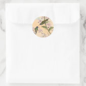Sticker Rond Gould Hummingbirds et Orchidées (Sac)