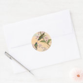 Sticker Rond Gould Hummingbirds et Orchidées (Enveloppe)