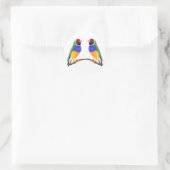 Sticker Rond Gouldian Finch Friends (Sac)