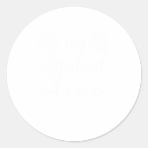 Sticker Rond Gourd Funny Automne Pun Oh My Gourd