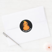 Sticker Rond Gourd geous Funny Gourd Veggie Pun Dark BG (Enveloppe)