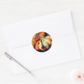 Sticker Rond Gourdes fantaisie Nature (Enveloppe)
