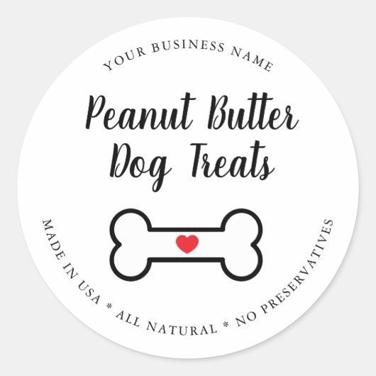 Sticker Rond Gourmande Naturelle Treat Chien (Devant)