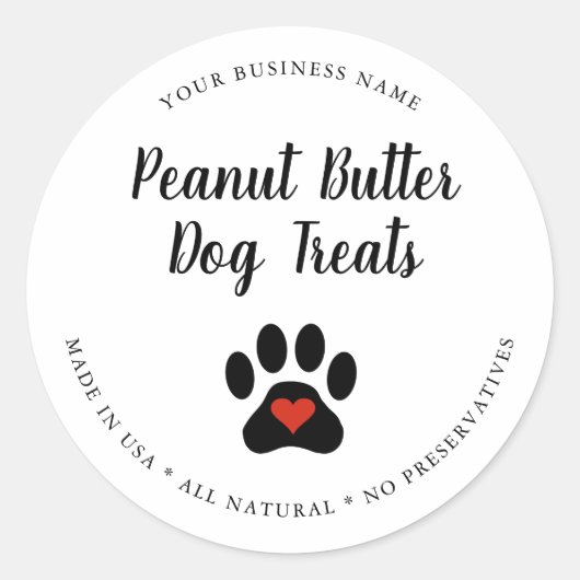Sticker Rond Gourmande Naturelle Treat Chien (Devant)