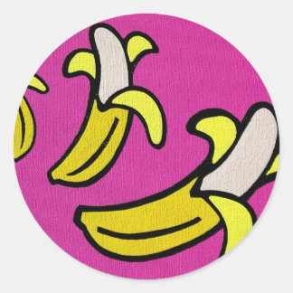 Sticker Rond "Goûter aux bananes"