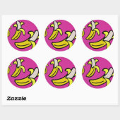 Sticker Rond "Goûter aux bananes" (Feuille)