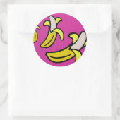 Sticker Rond "Goûter aux bananes" (Sac)