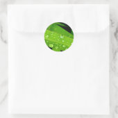 Sticker Rond goutte d'eau sur feuille (Sac)