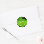 Sticker Rond goutte d'eau sur feuille (Enveloppe)