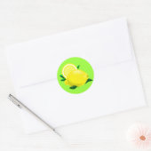 Sticker Rond Gouttes de citron (Enveloppe)