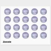 Sticker Rond Gouttes de Paillettes Violettes | Dégradé Lavande  (Feuille)