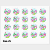 Sticker Rond gouttes de pluie (Feuille)