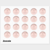 Sticker Rond gouttes d'or rose cupcakes et sucreries faits mais (Feuille)