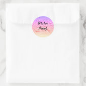 Sticker Rond Gouttes Ombre Rose Or Rose Étanche Sans Éclaboussu (Sac)