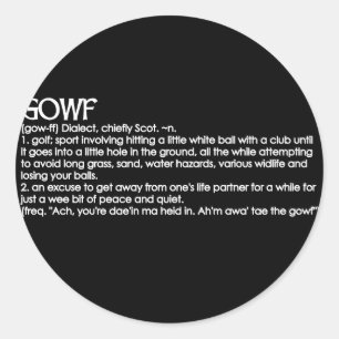 Sticker Rond Gowf