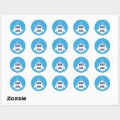 Sticker Rond GPT Chatbot - Robot with Artificial Intelligence (Feuille)