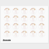 Sticker Rond Gracal Sip Sip Hooray Bridal Showe (Feuille)