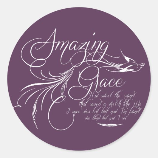 Sticker Rond Grâce incroyable (Devant)