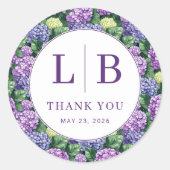 Sticker Rond Graceful Purple Floral Circle (Devant)