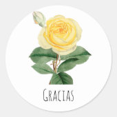 Sticker Rond Gracias rose jaune | (Devant)