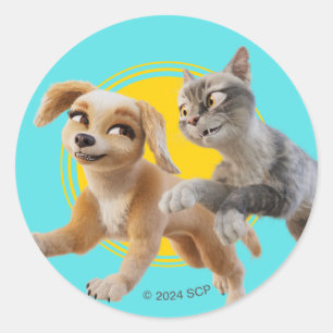Sticker Rond Gracie & Pedro Unleashed