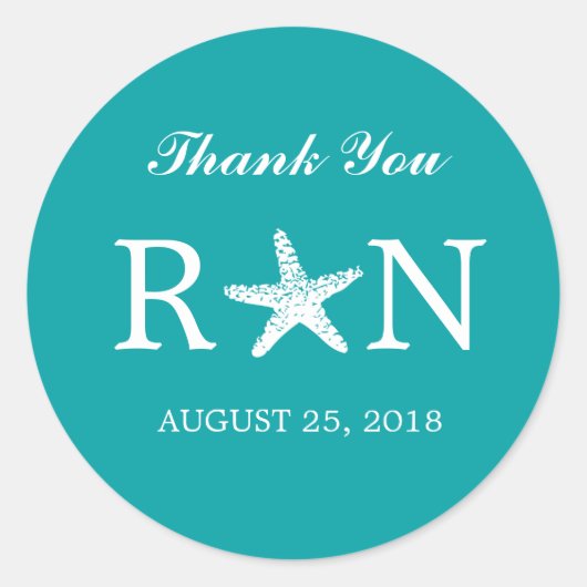 Sticker Rond Gracity Starfish | MARIAGE (Devant)