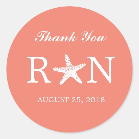 Sticker Rond Gracity Starfish | MARIAGE (Devant)